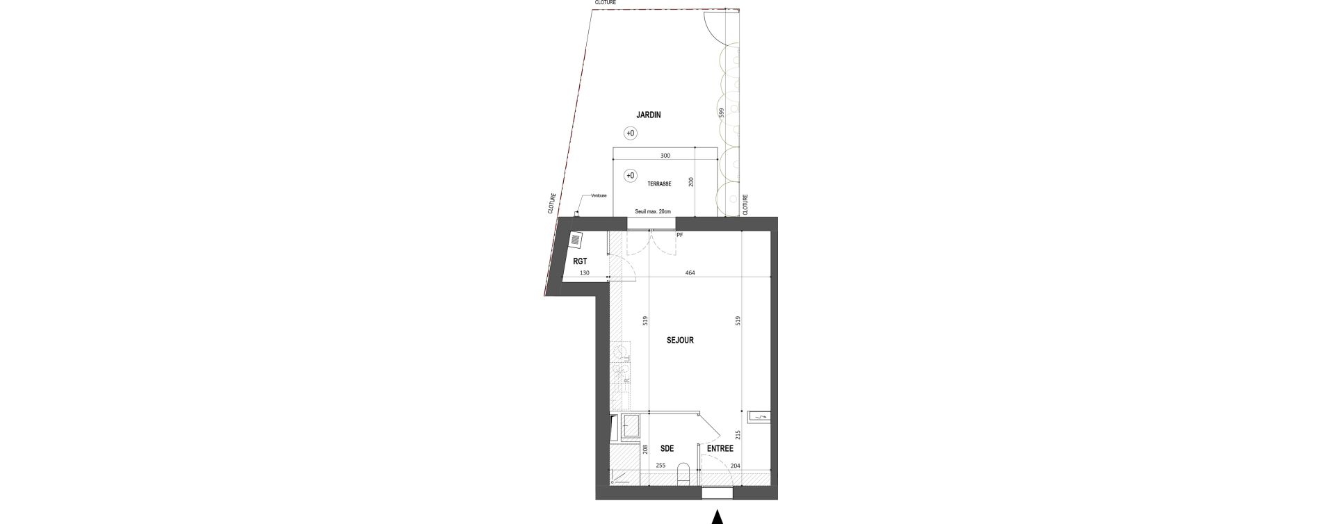 Appartement T1 de 34,89 m2 &agrave; Nantes Botti&egrave;re-ch&eacute;naie