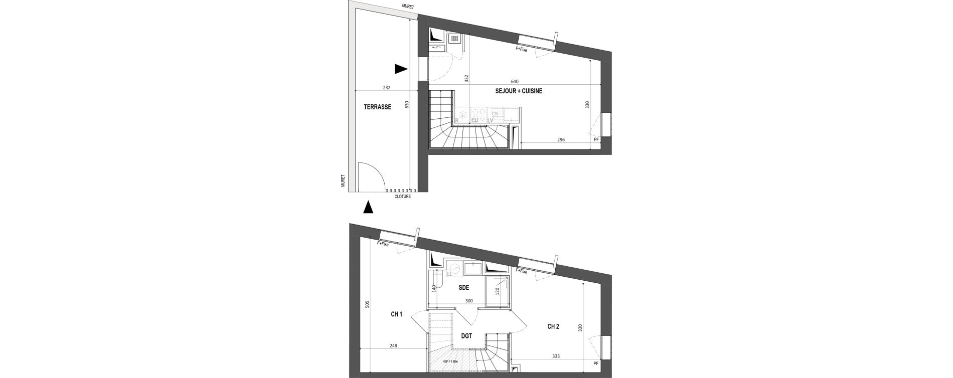 Appartement T3 de 51,75 m2 &agrave; Nantes Botti&egrave;re-ch&eacute;naie