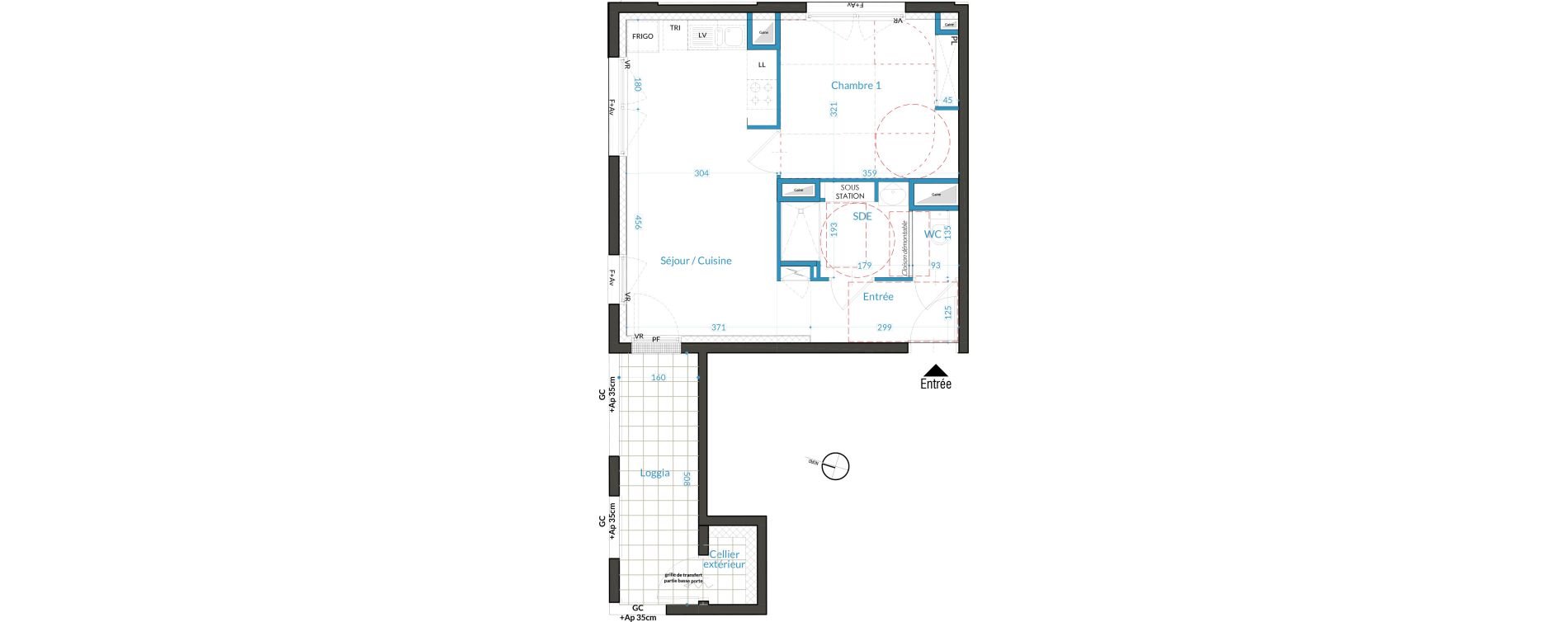 Appartement T2 de 40,37 m2 &agrave; Nantes Nantes r&eacute;publique