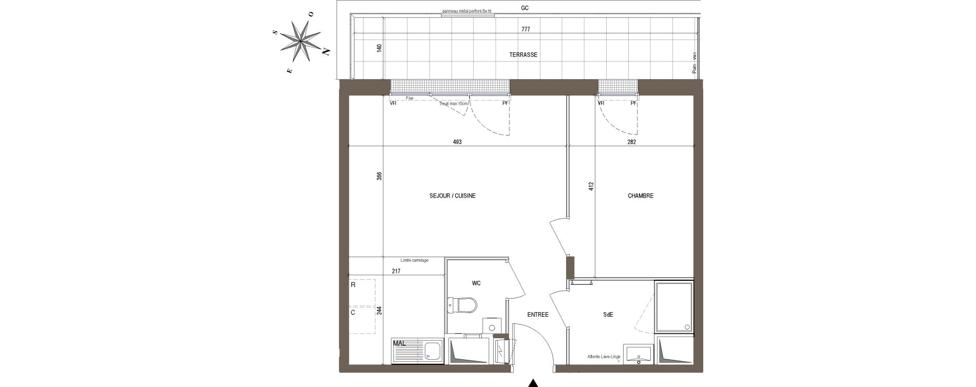 Appartement T2 de 45,00 m2 &agrave; Nort-Sur-Erdre Centre