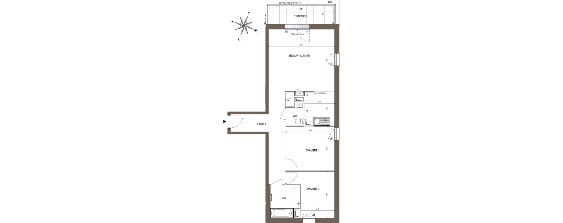Appartement T3 de 68,30 m2 &agrave; Nort-Sur-Erdre Centre
