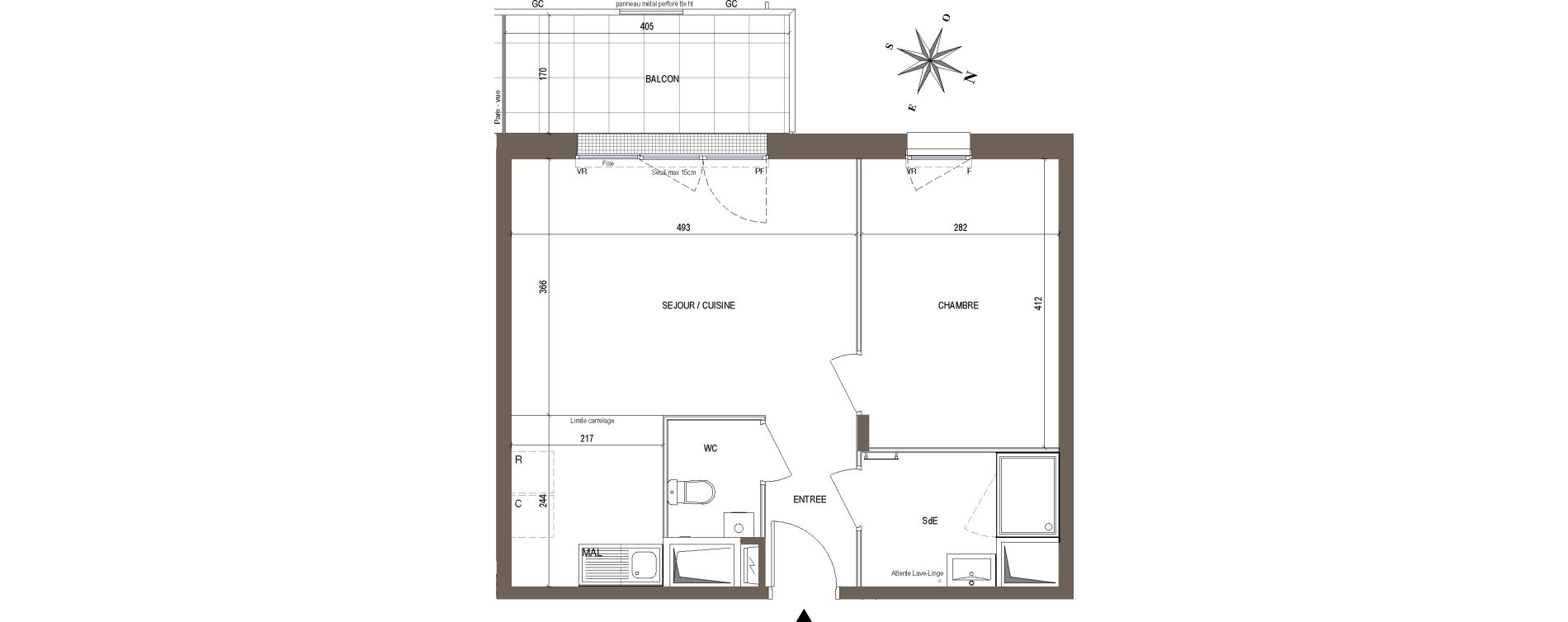 Appartement T2 de 45,00 m2 &agrave; Nort-Sur-Erdre Centre