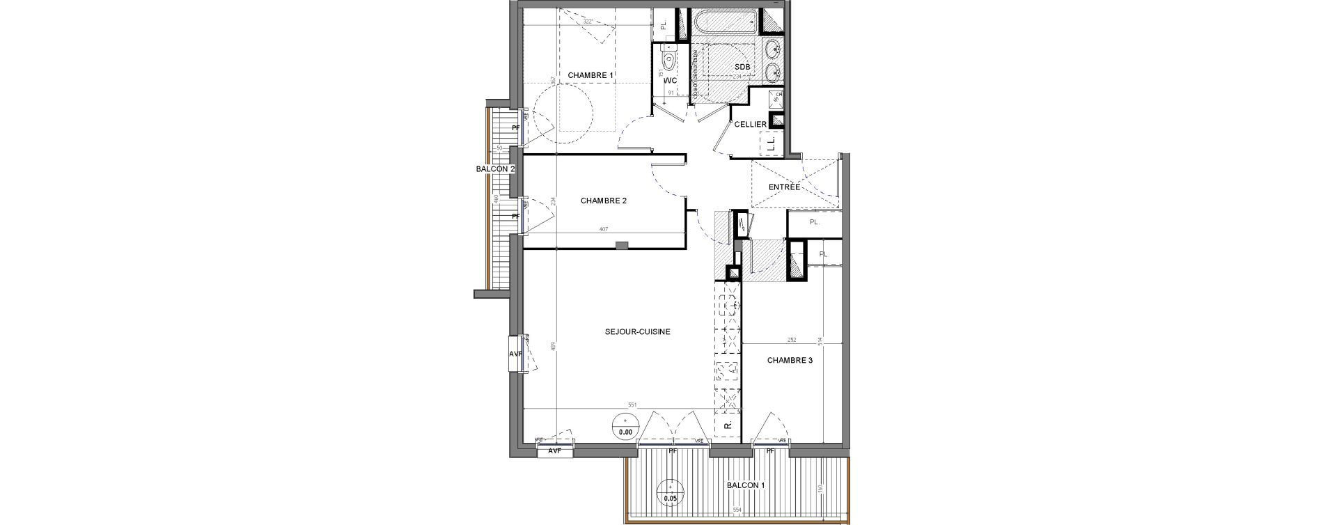 Appartement T4 de 79,16 m2 &agrave; Pornic La ria