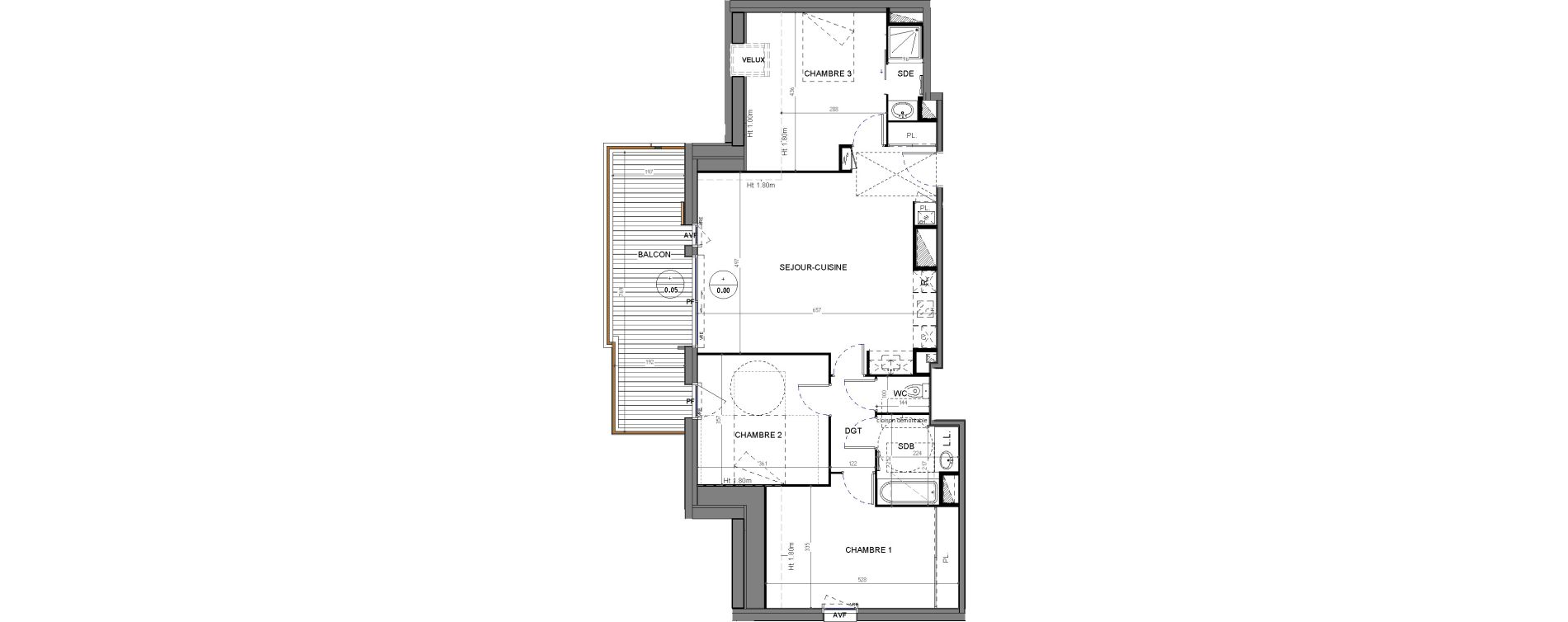 Appartement T4 de 86,93 m2 &agrave; Pornic La ria