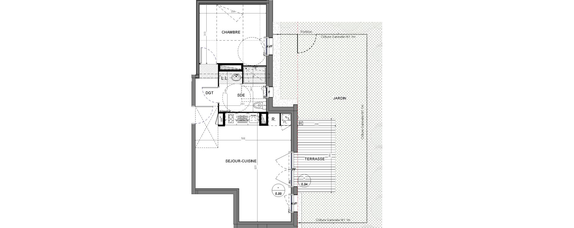 Appartement T2 de 44,35 m2 &agrave; Pornic La ria