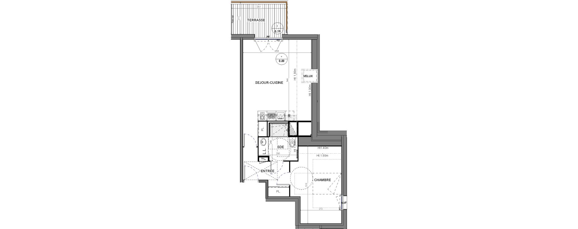 Appartement T2 de 47,01 m2 &agrave; Pornic La ria