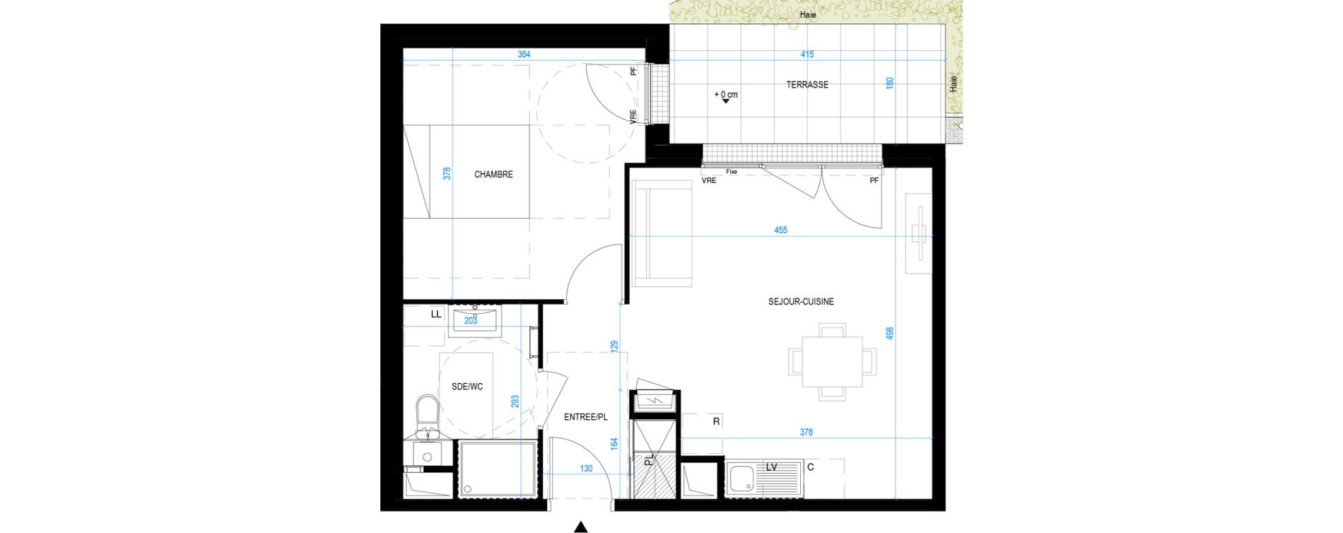 Appartement T2 de 43,90 m2 &agrave; Pornic Biroch&egrave;re - joseli&egrave;re