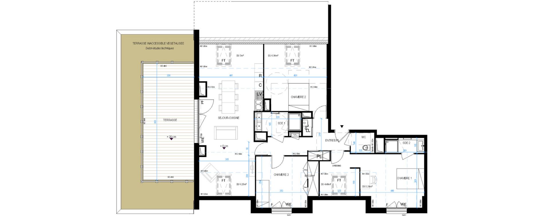 Appartement T4 de 86,75 m2 &agrave; Pornic Biroch&egrave;re - joseli&egrave;re