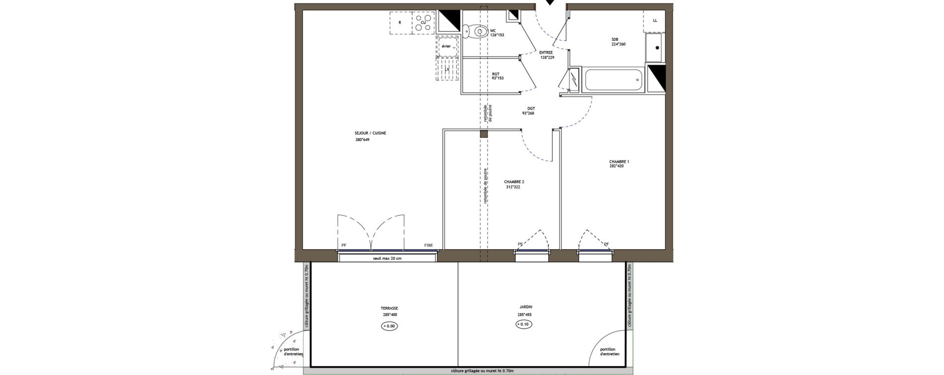 Appartement T3 de 61,44 m2 &agrave; Pornic Val saint martin