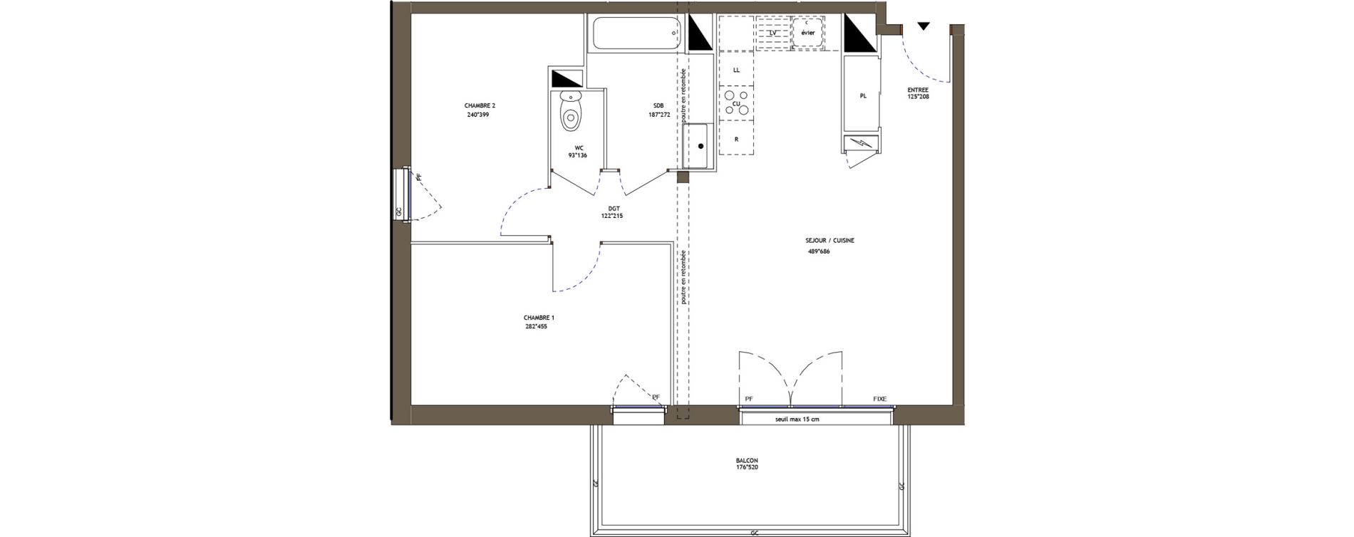 Appartement T3 de 62,18 m2 &agrave; Pornic Val saint martin