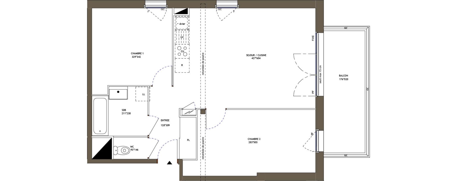 Appartement T3 de 62,50 m2 &agrave; Pornic Val saint martin