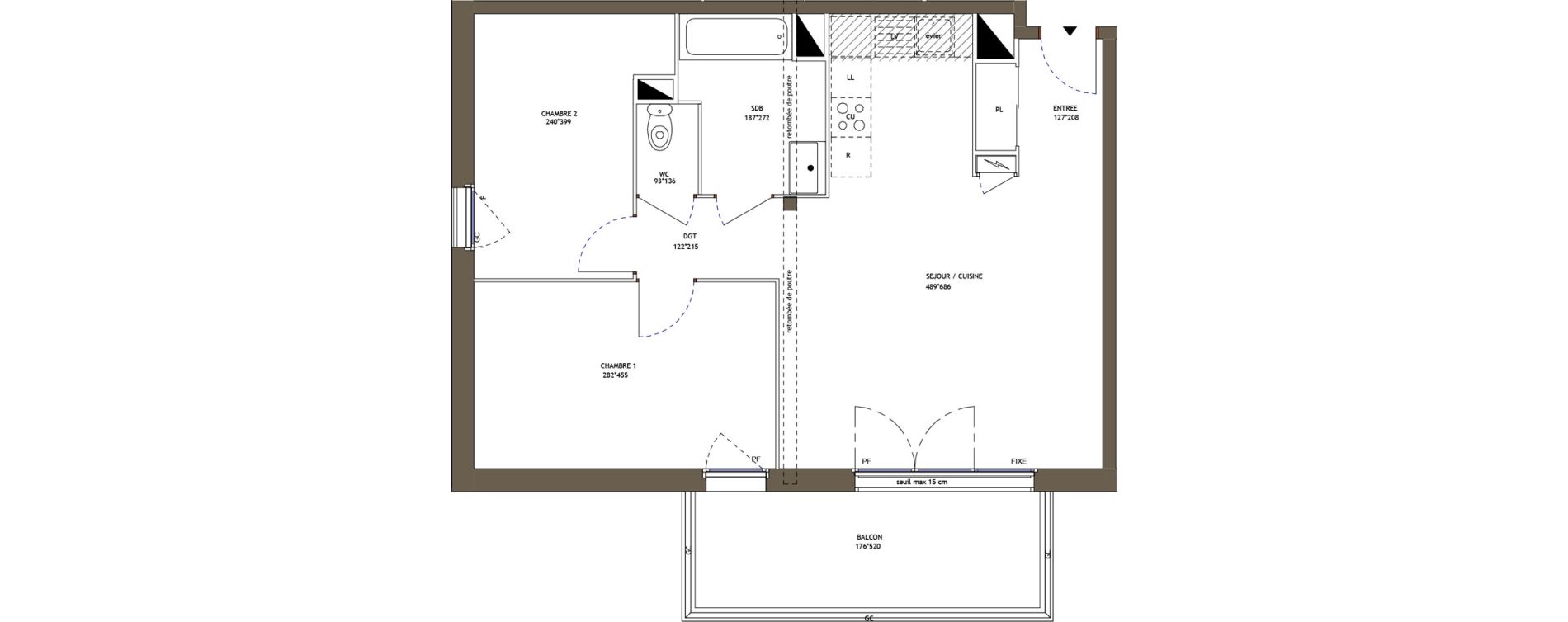 Appartement T3 de 62,17 m2 &agrave; Pornic Val saint martin