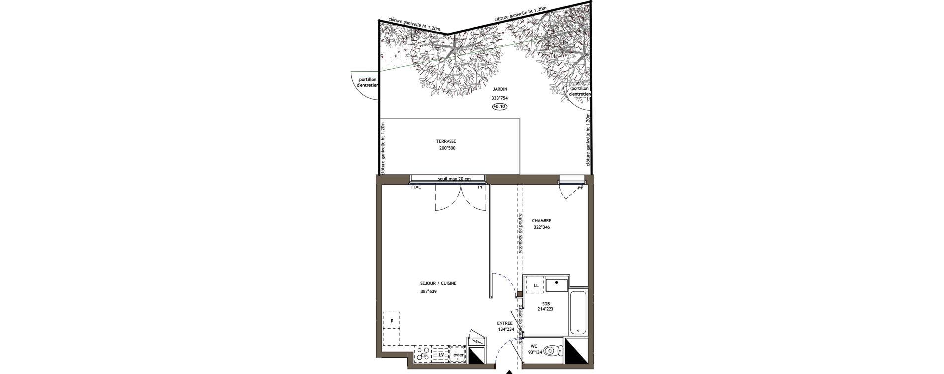 Appartement T2 de 44,22 m2 &agrave; Pornic Val saint martin