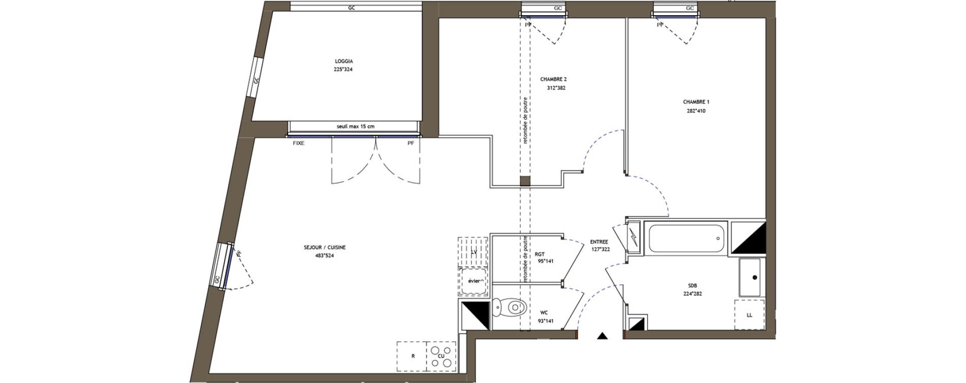 Appartement T3 de 61,09 m2 &agrave; Pornic Val saint martin