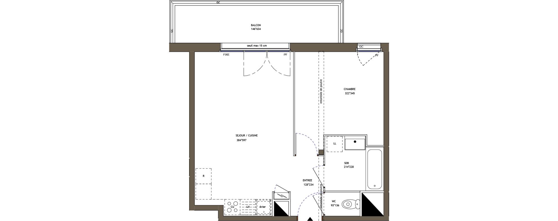 Appartement T2 de 44,19 m2 &agrave; Pornic Val saint martin