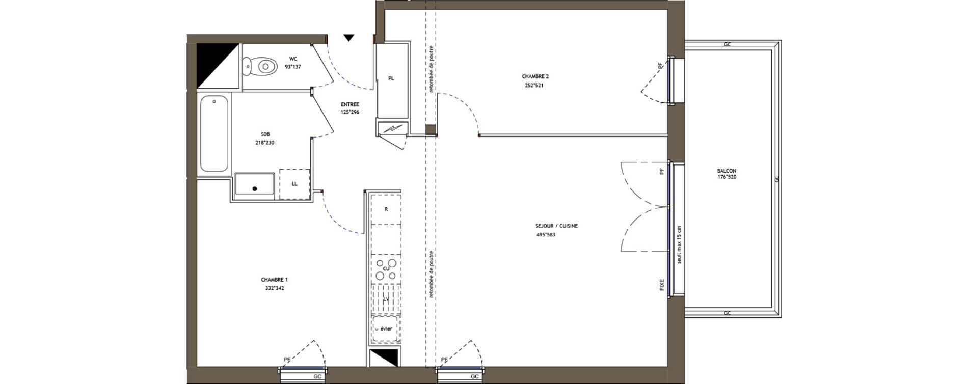 Appartement T3 de 63,55 m2 &agrave; Pornic Val saint martin