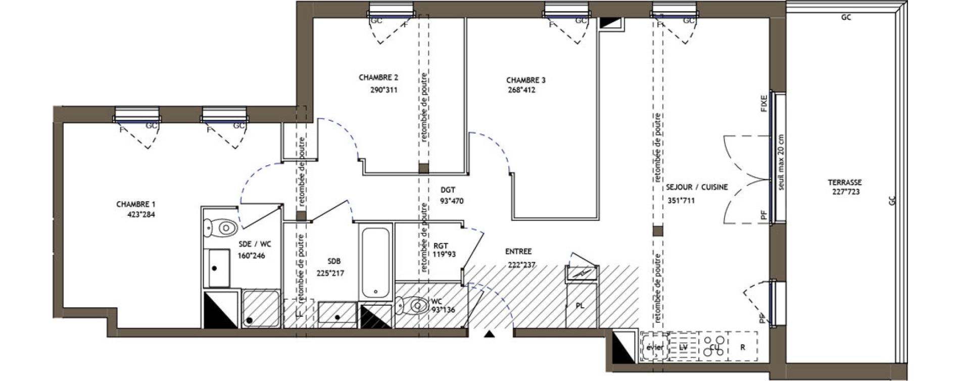 Appartement T4 de 80,06 m2 &agrave; Pornic Val saint martin