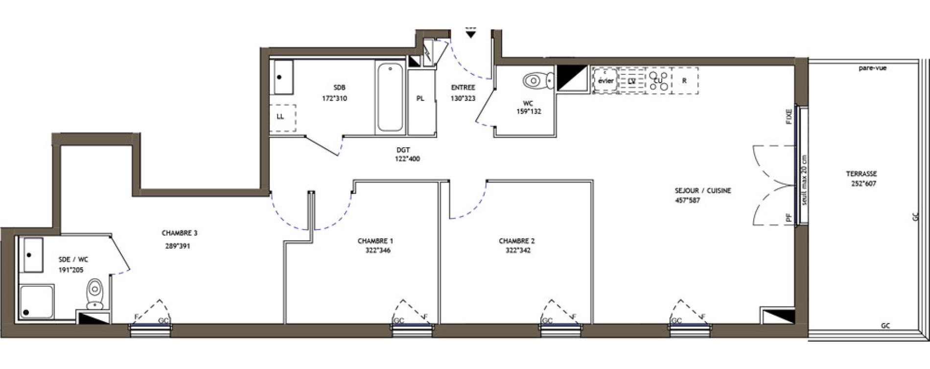 Appartement T4 de 85,99 m2 &agrave; Pornic Val saint martin