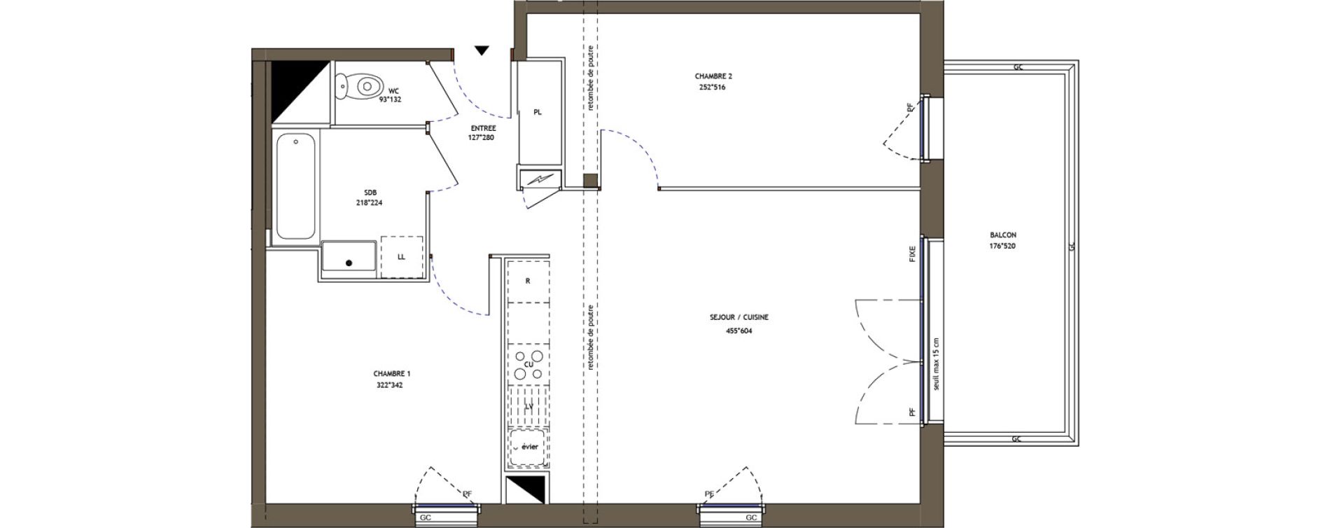 Appartement T3 de 62,33 m2 &agrave; Pornic Val saint martin