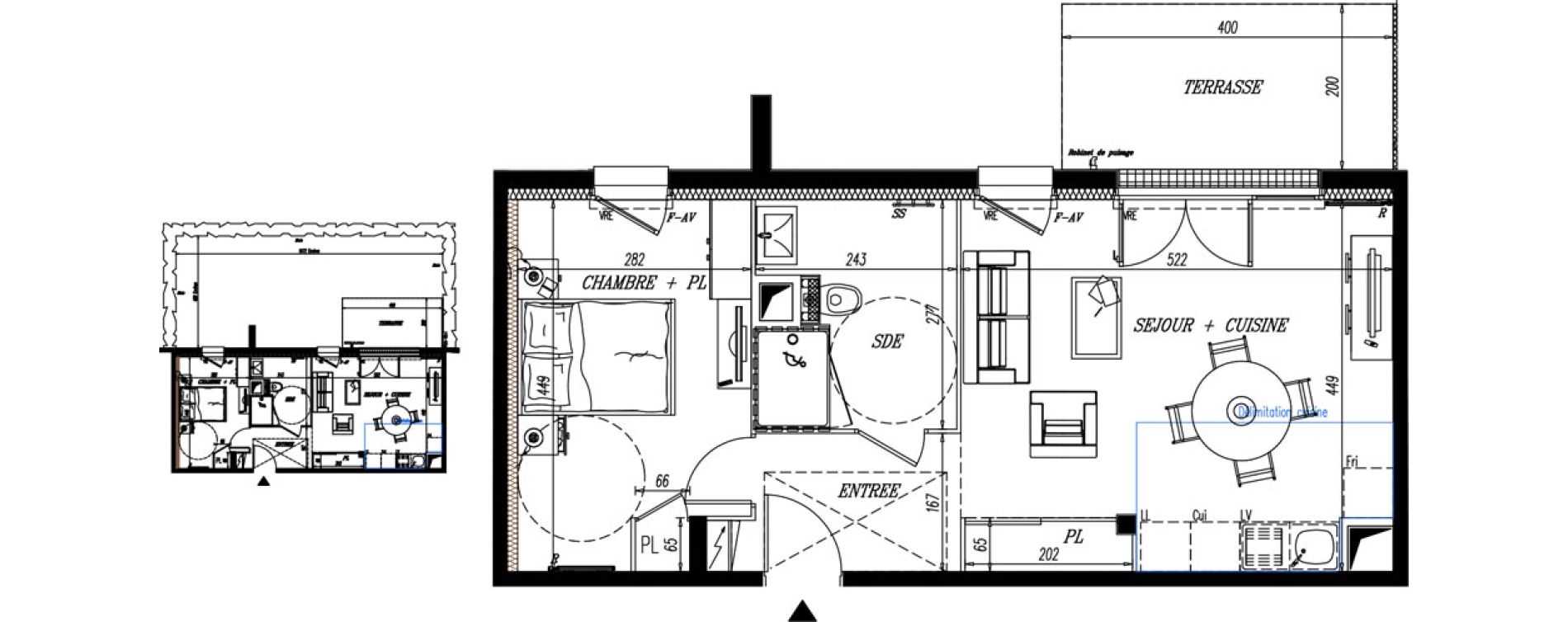 Appartement T2 de 45,58 m2 &agrave; Pornic La ria