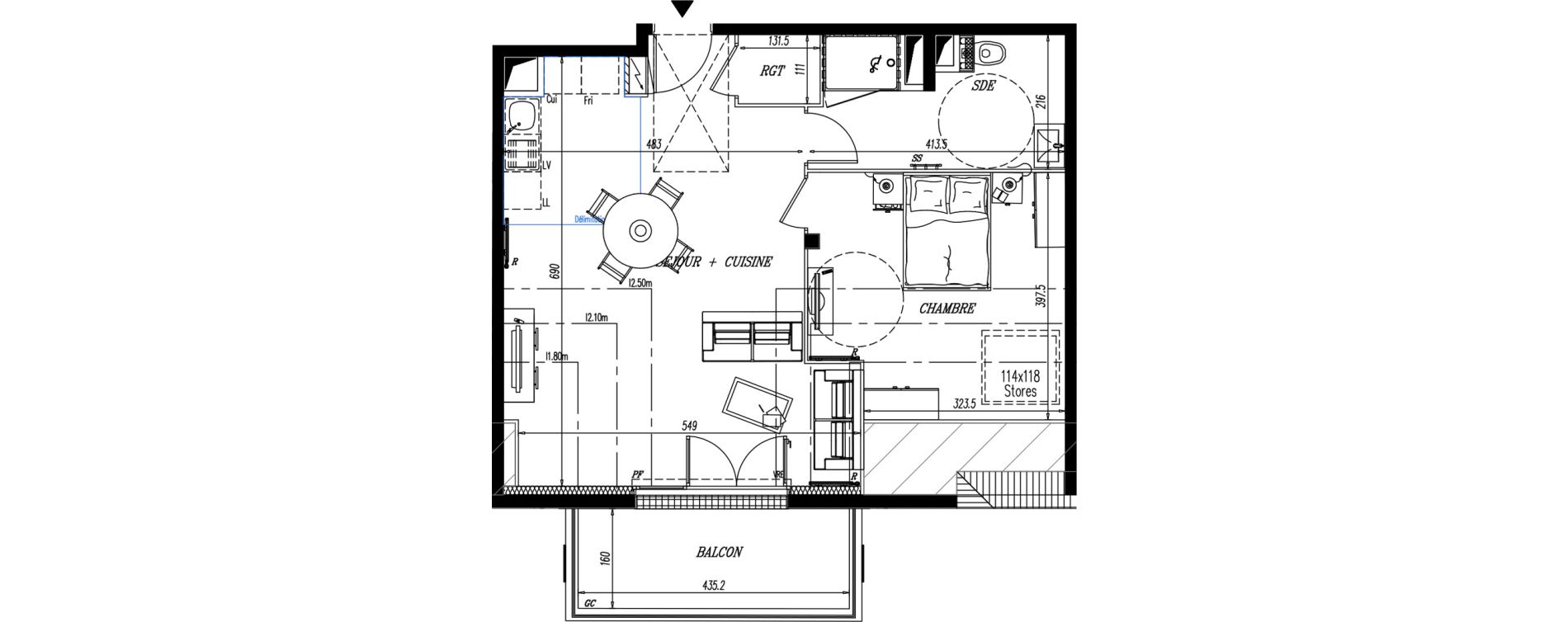 Appartement T2 de 53,04 m2 &agrave; Pornic La ria