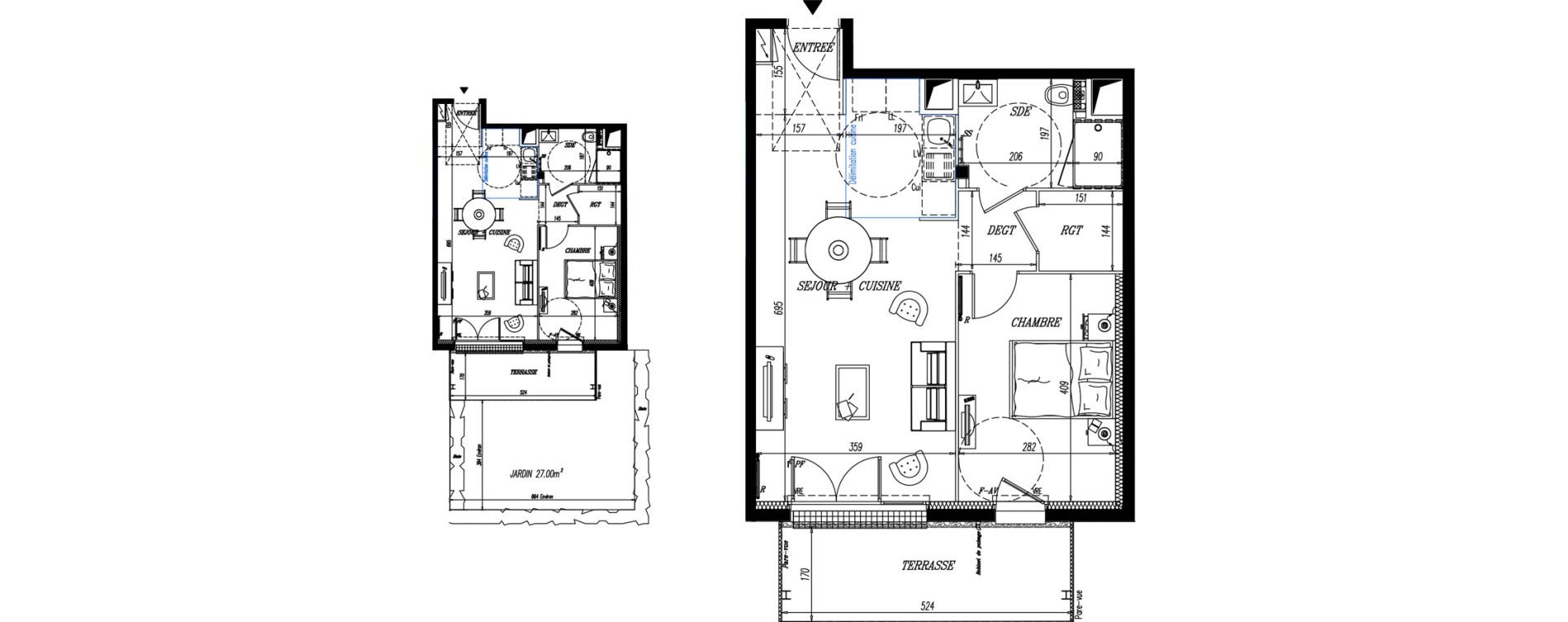 Appartement T2 de 48,85 m2 &agrave; Pornic La ria