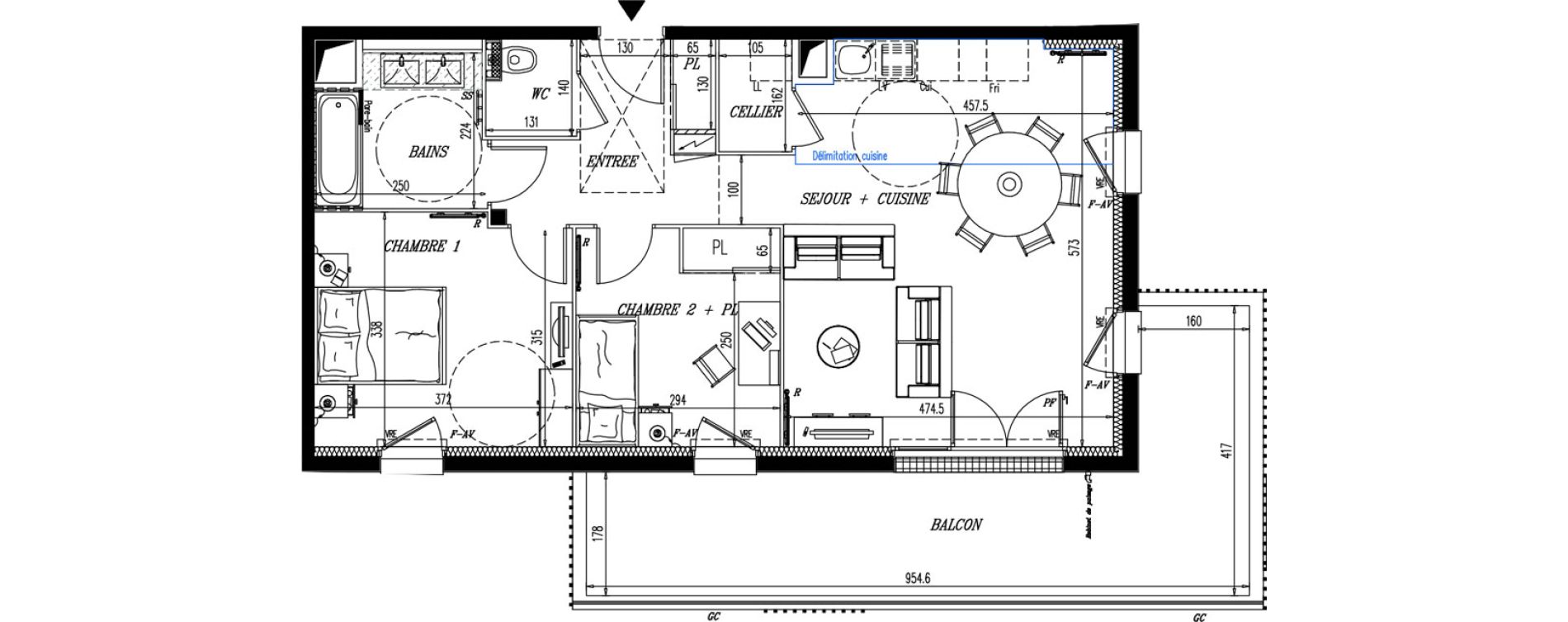 Appartement T3 de 64,58 m2 &agrave; Pornic La ria