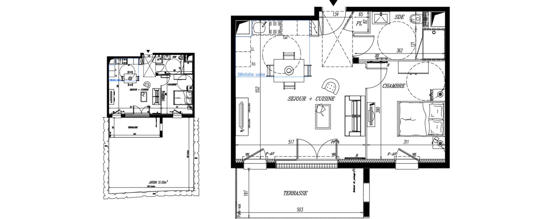 Appartement T2 de 45,85 m2 &agrave; Pornic La ria