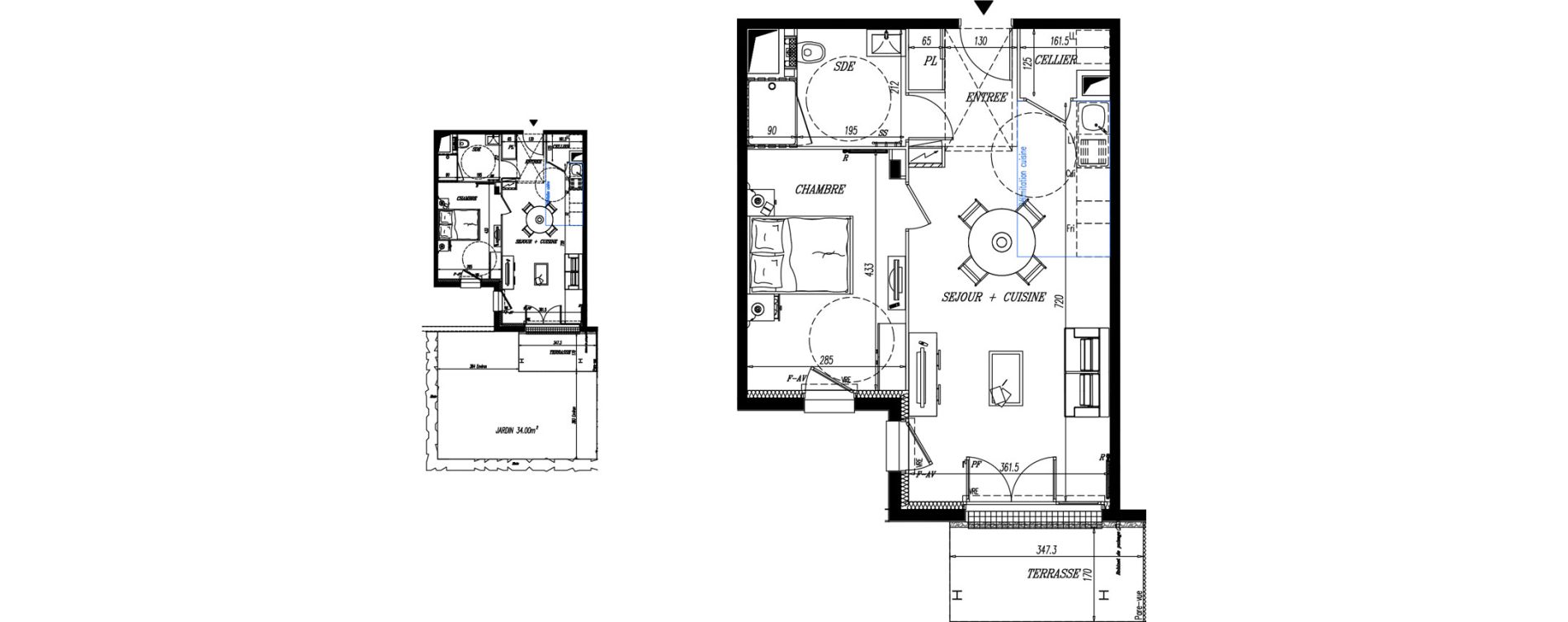 Appartement T2 de 47,42 m2 &agrave; Pornic La ria