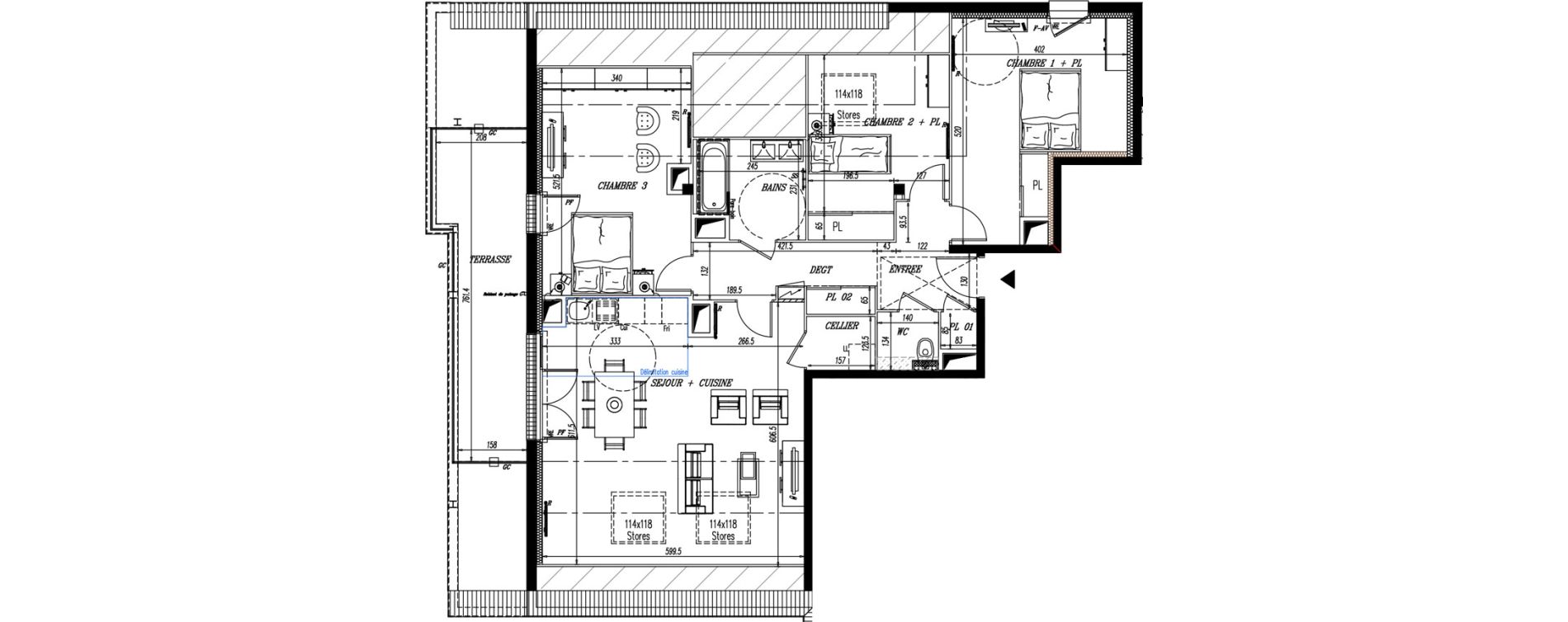 Appartement T4 de 89,18 m2 &agrave; Pornic La ria