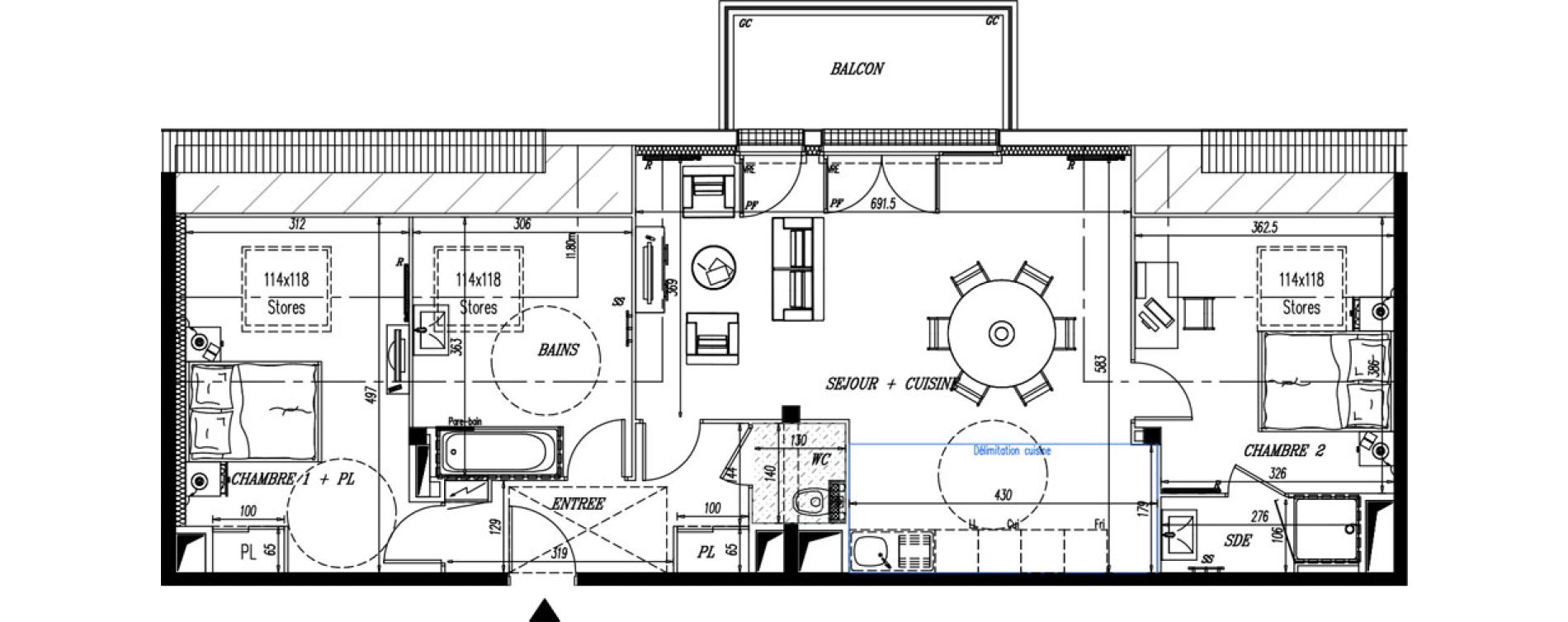 Appartement T3 de 76,07 m2 &agrave; Pornic La ria