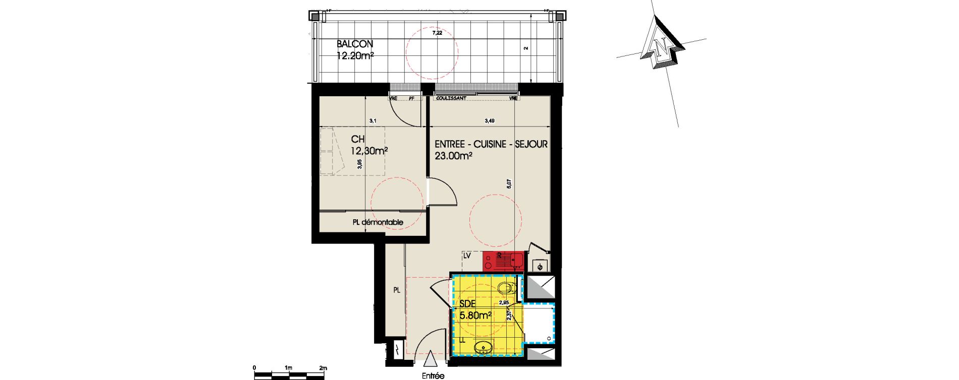 Appartement T2 de 41,10 m2 &agrave; Pornichet L hippodrome