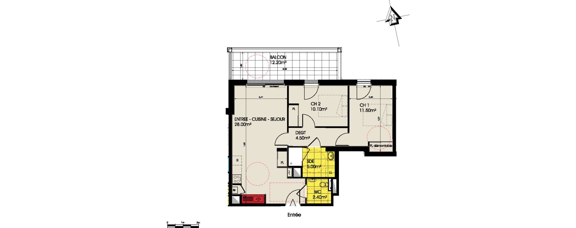 Appartement T3 de 61,50 m2 &agrave; Pornichet L hippodrome