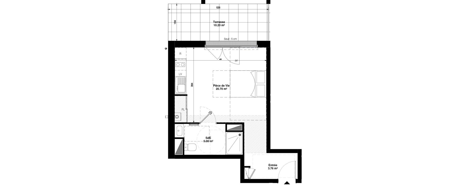 Appartement T1 de 29,46 m2 &agrave; Pornichet Gambetta