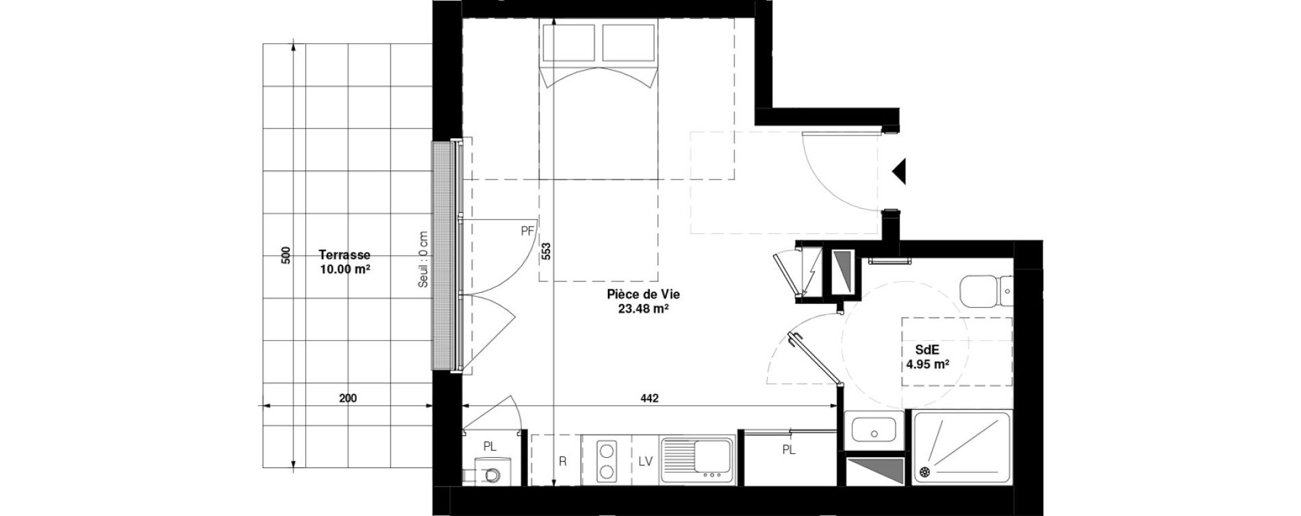Appartement T1 de 28,43 m2 &agrave; Pornichet Gambetta