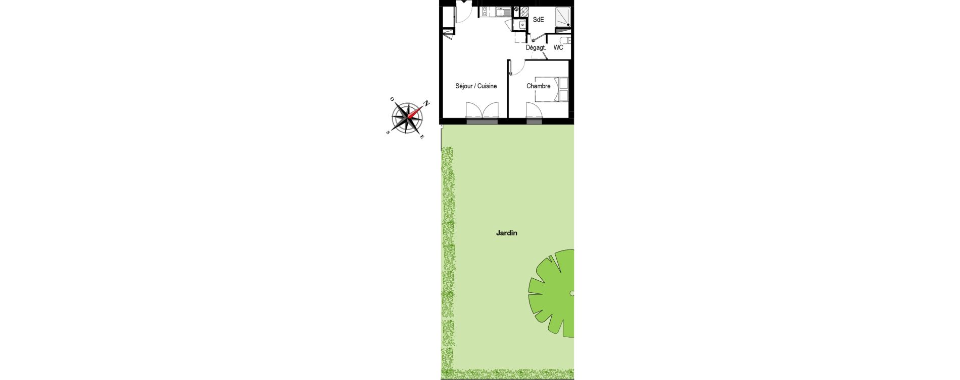 Appartement T2 de 43,80 m2 &agrave; Pornichet Centre