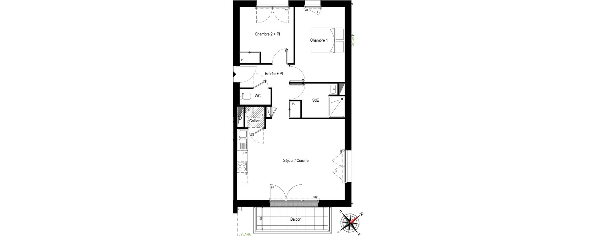 Appartement T3 de 62,20 m2 &agrave; Pornichet Centre