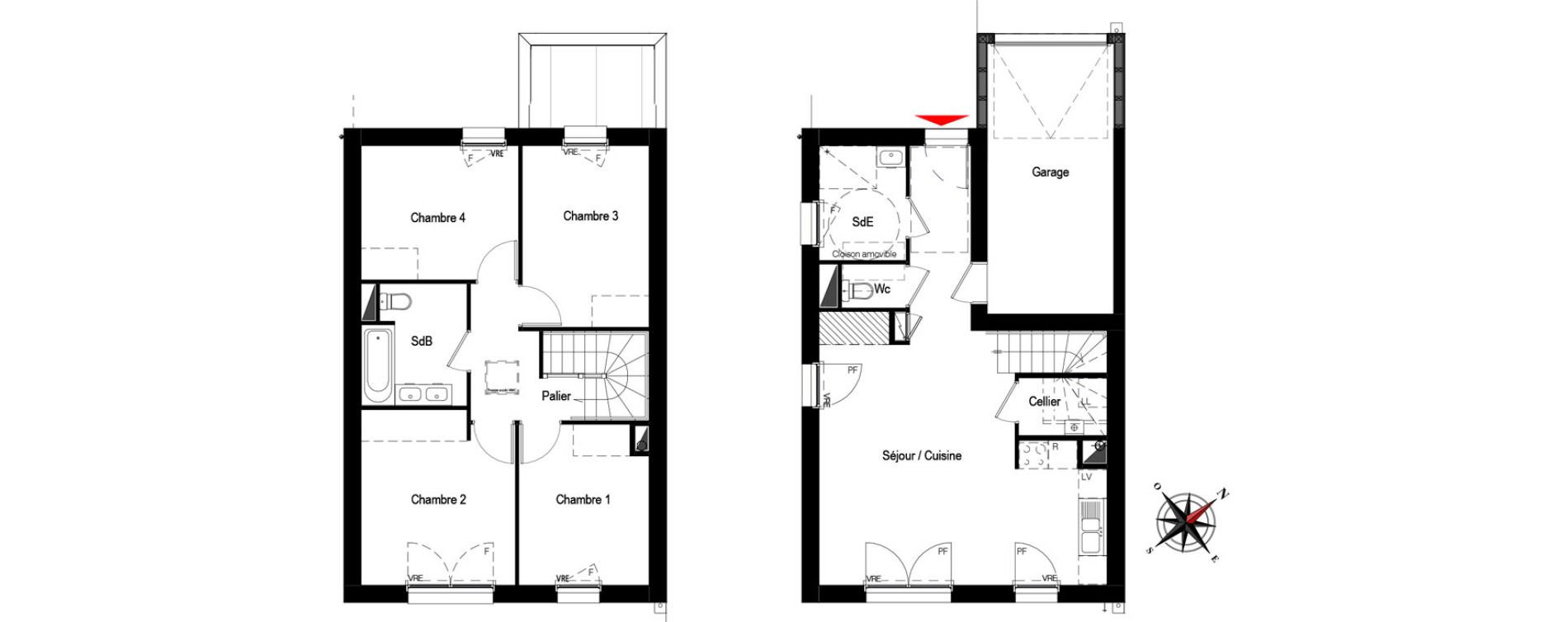 Maison T5 de 91,25 m2 &agrave; Pornichet Centre