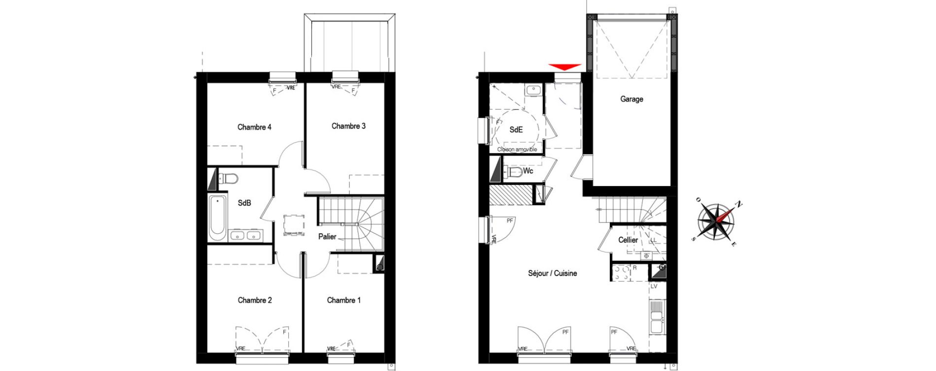 Maison T5 de 91,25 m2 &agrave; Pornichet Centre