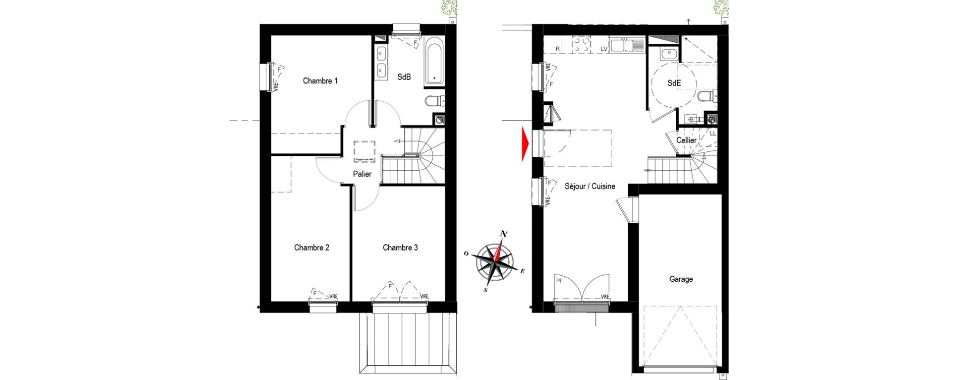 Maison T4 de 82,00 m2 &agrave; Pornichet Centre
