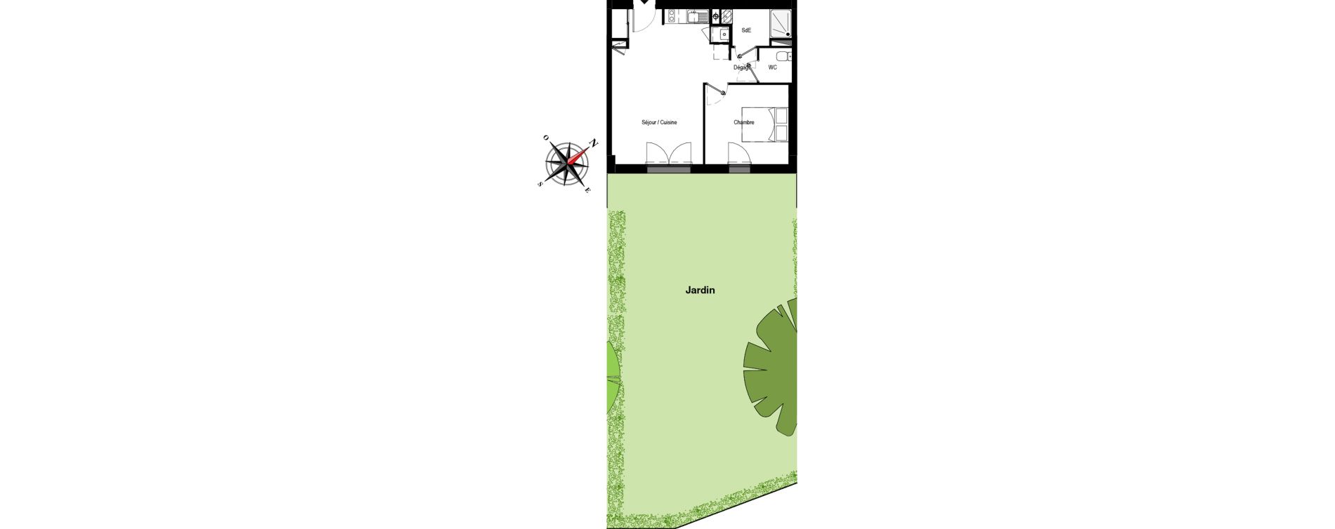 Appartement T2 de 44,25 m2 &agrave; Pornichet Centre