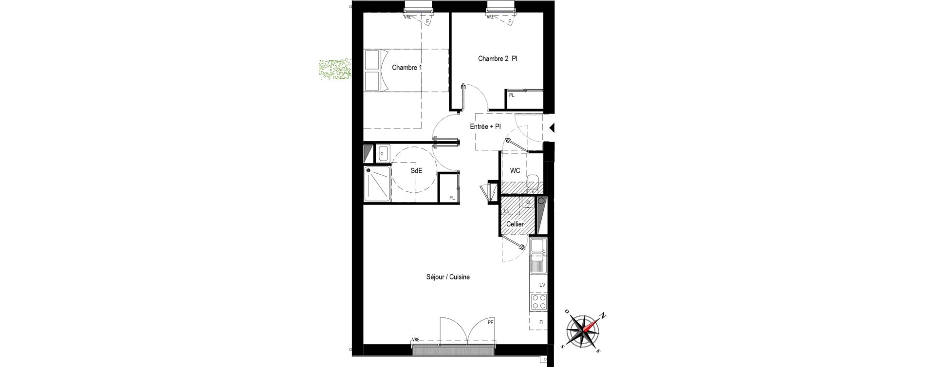 Appartement T3 de 62,15 m2 &agrave; Pornichet Centre