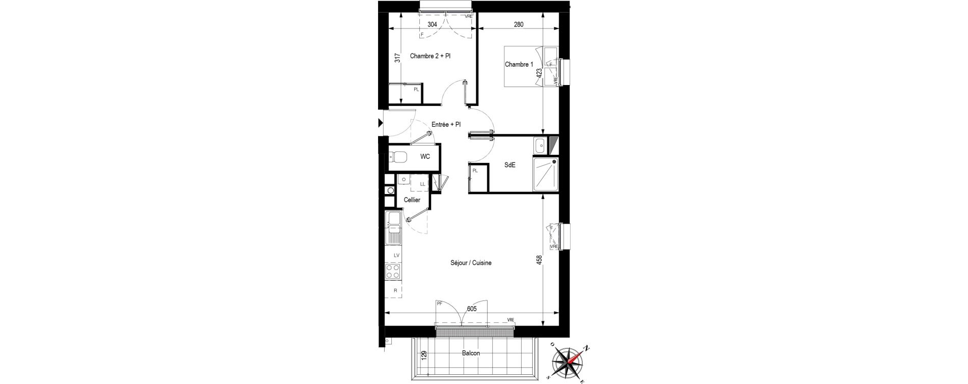Appartement T3 de 62,20 m2 &agrave; Pornichet Centre