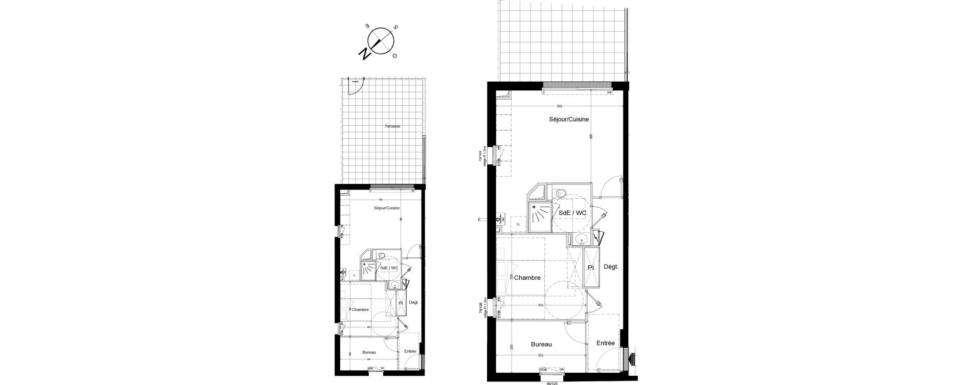 Appartement T2 bis de 53,79 m2 &agrave; Pornichet Sainte marguerite