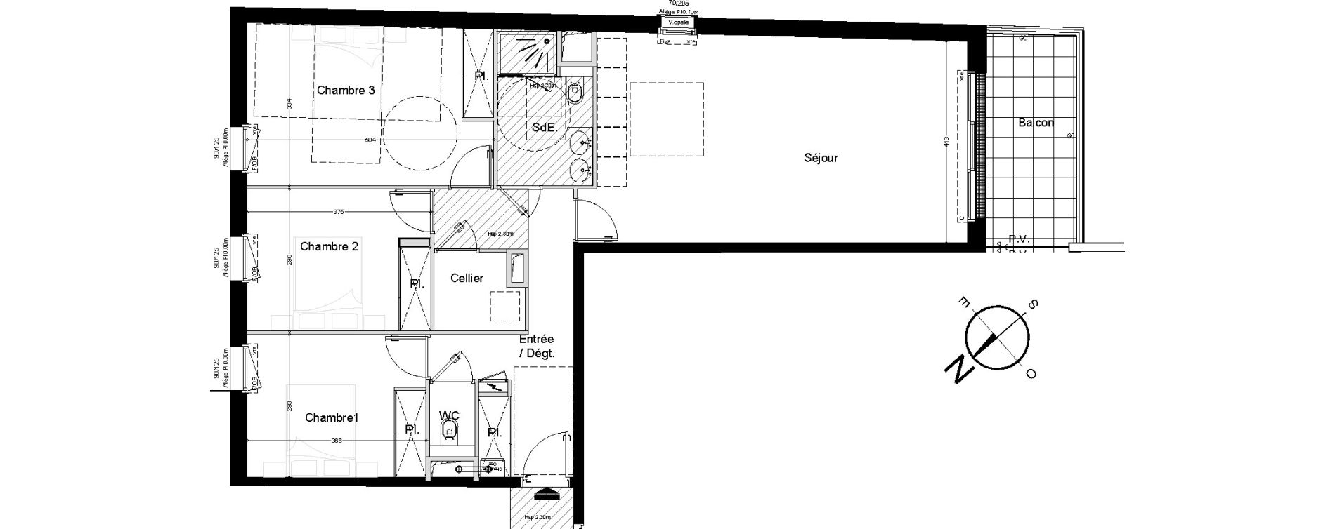 Appartement T4 de 91,41 m2 &agrave; Pornichet Sainte marguerite