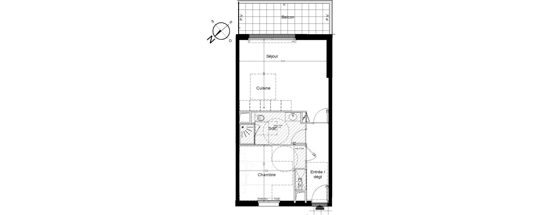 Appartement T2 de 47,17 m2 &agrave; Pornichet Sainte marguerite