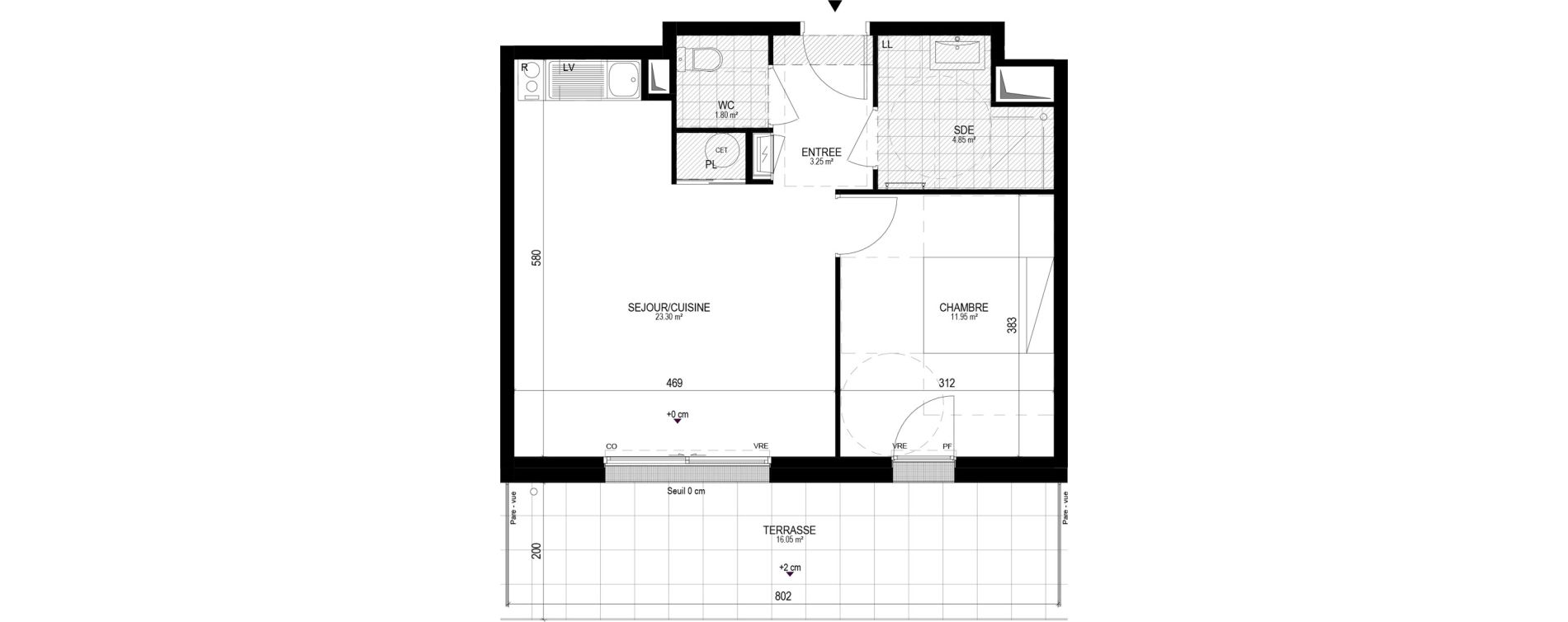 Appartement T2 de 45,15 m2 &agrave; Pornichet L hippodrome