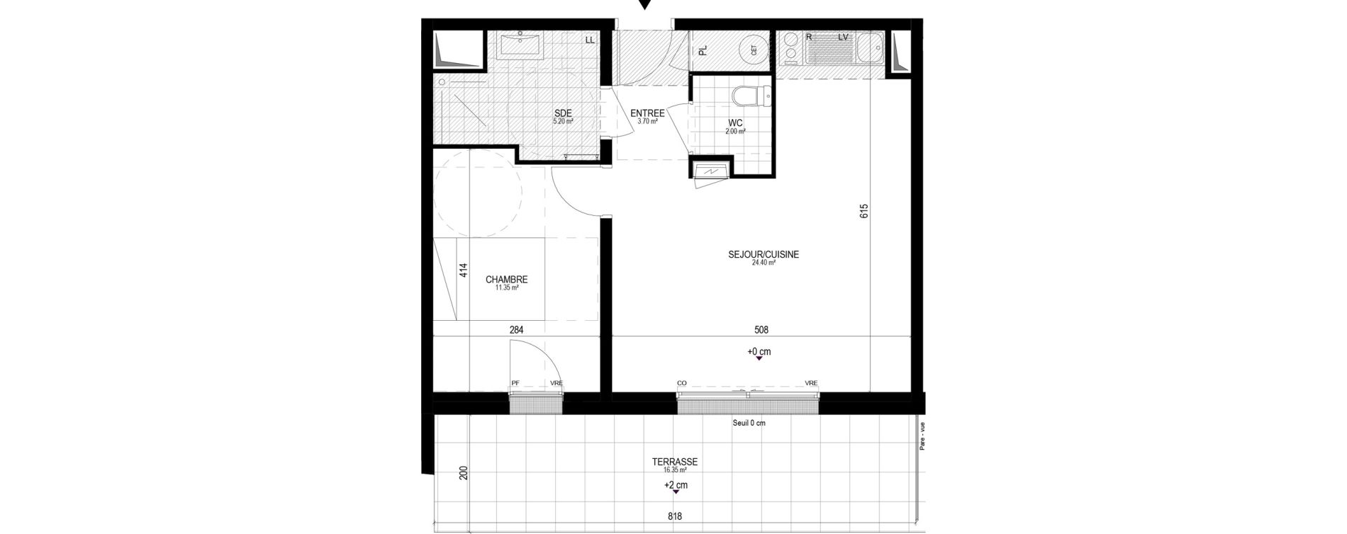 Appartement T2 de 46,65 m2 &agrave; Pornichet L hippodrome