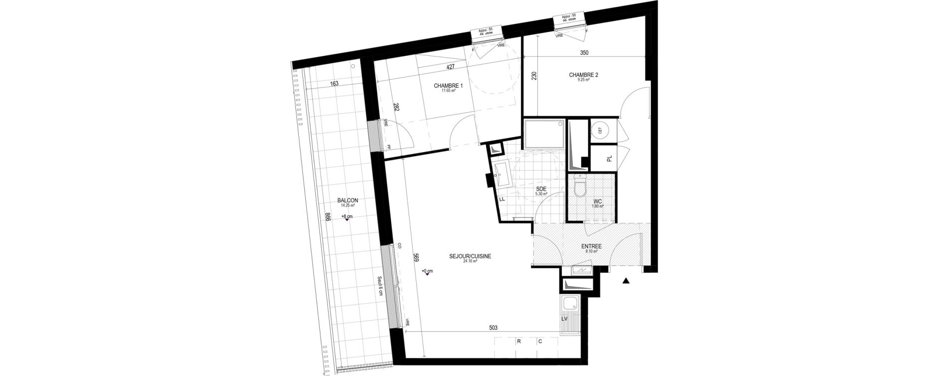 Appartement T3 de 60,20 m2 &agrave; Pornichet L hippodrome