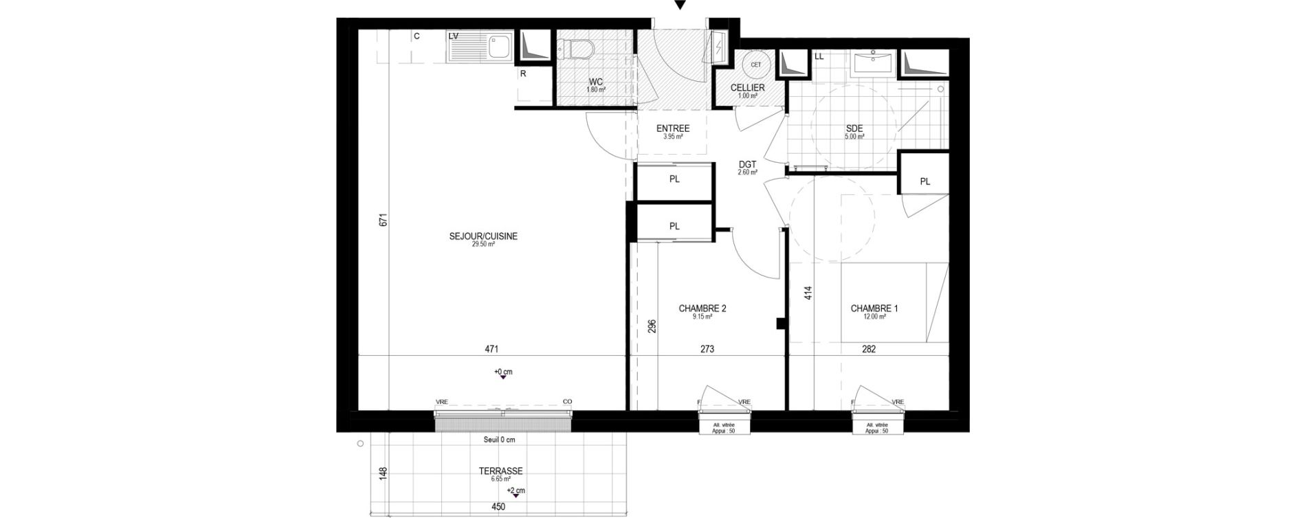 Appartement T3 de 65,00 m2 &agrave; Pornichet L hippodrome